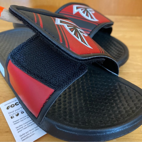 Atlanta Falcons Boys Unisex NFL Deluxe Foam Sport Slide Sandals Youth 11/12 NWT - Picture 4 of 12